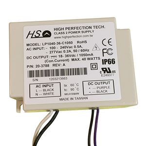 High PerfectionTech Class2 Power Supply LP1020-24 INPUT;100-240Vac OUTPUT 24Vdc 