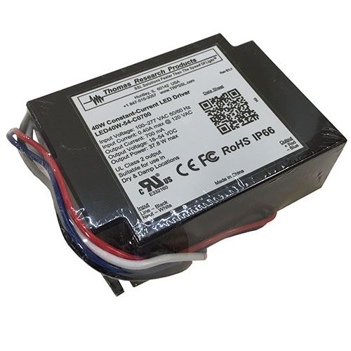40W 18-54V Thomas Research LED40W-54-C0700 Constant-Current LED Driver 700mA 100-277V 